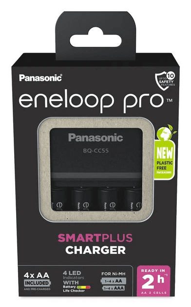 Зарядний пристрій Panasonic Eneloop BQ CC55E + 4 акумулятори AA Eneloop Pro (2500 mAh)